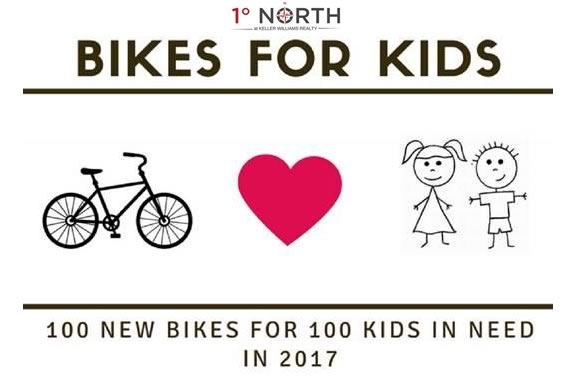 1° NORTH is donating 100 Bikes for 100 Deserving Children of the North Shore this holiday season. 1° NORTH is donating 100 Bikes for 100 Deserving Children of the North Shore this holiday season.