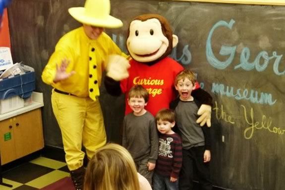 Kids will be able to meet Curious George and the Man with the Yellow Hat at the Children's Museum of NH! Kids will be able to meet Curious George and the Man with the Yellow Hat at the