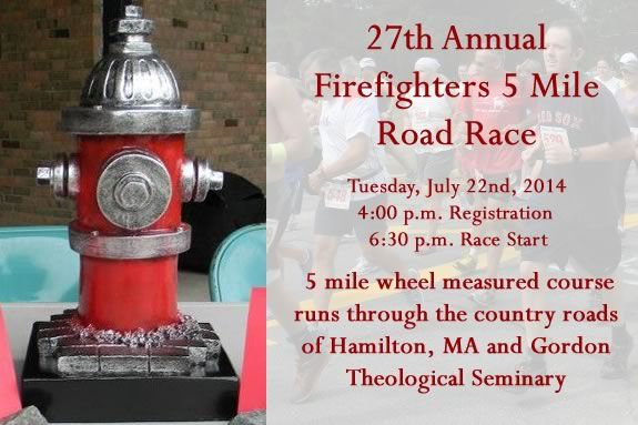 Run to benefit the Hamilton Fire Department Relief Association which is a non-profit organization set up to help firefighters and their families in times of tragedy or distress. The Annual Firefighters Roadrace has a kids <16 category and prizes.