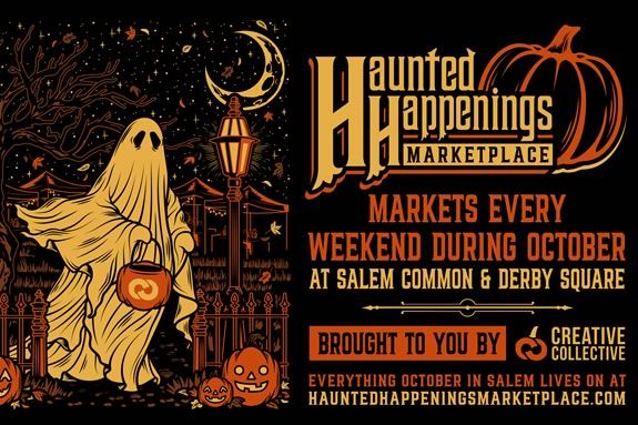 The Haunted Happenings Marketplace runs Thursdays-Sundays during October in Salem Massachusetts The Haunted Happenings Marketplace runs Thursdays-Sundays during October in Salem Massachusetts