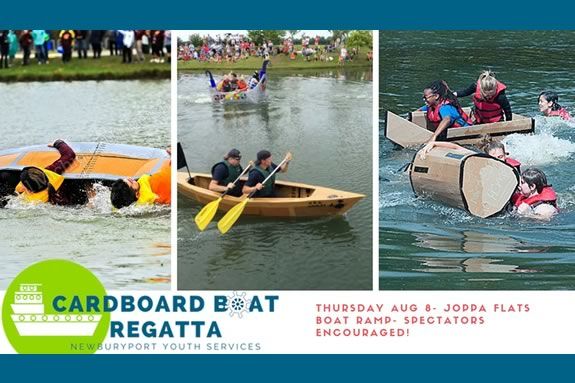 Newburyport Youth Services hosts a cardboard boat regatta on the waterfront! Newburyport Youth Services hosts a cardboard boat regatta on the waterfront!