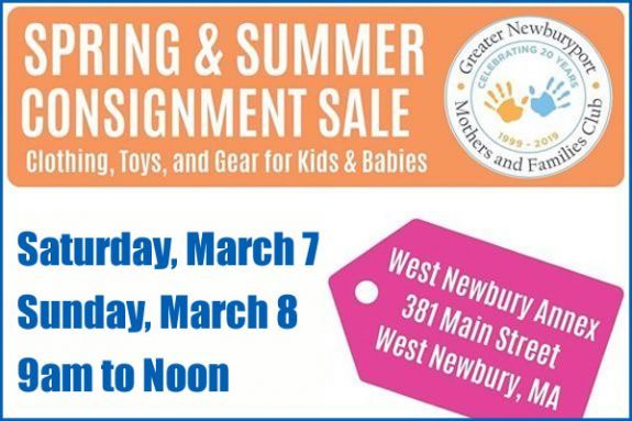 The Greater Newburyport Mothers and Families Club Spring and Summer Consignment Sale The Greater Newburyport Mothers and Families Club Spring and Summer Consignment Sale