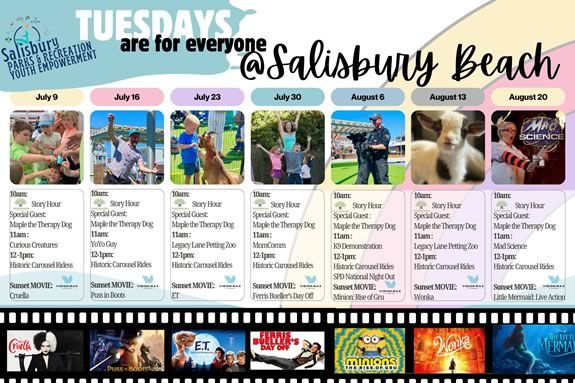 Tuesdays are for everyone special events and activities at Salisbury Beach in Massachusetts Tuesdays are for everyone special events and activities at Salisbury Beach in Massachusetts